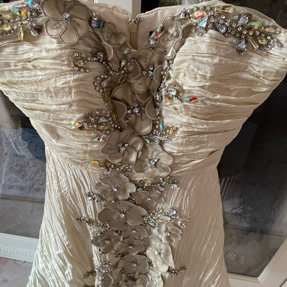 Terani  swarovski Crystal cocktail wedding dress